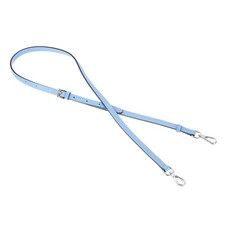 Leather Adjustable Replacement Bag Straps, Blue, Silver Buckle