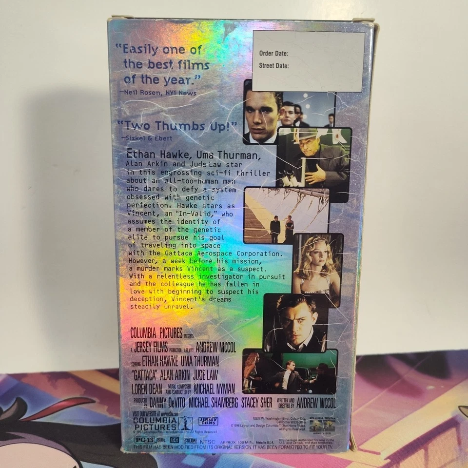 Gattaca (VHS, 1998) Ethan Hawke Uma Thurman Sci-Fi Promotional Copy Not For Sale - Image 4 of 4