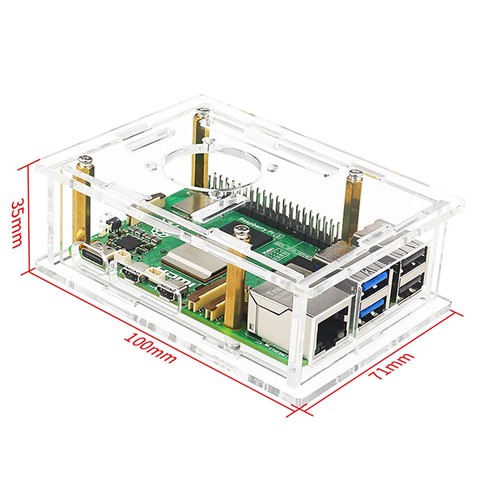 Acrylic Case With Heat Sink Cooling Fan For Raspberry Pi 5 Clear Shell Box - Photo 7/12