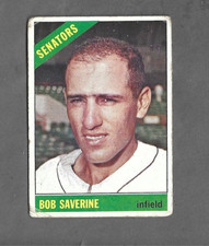 Bob Saverine Washington Senators 1966 Topps #312 Free Shipping on 3+ Items