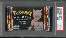 1999 TOPPS POKEMON THE FIRST MOVIE FOIL PACK BLUE LOGO PSA 8