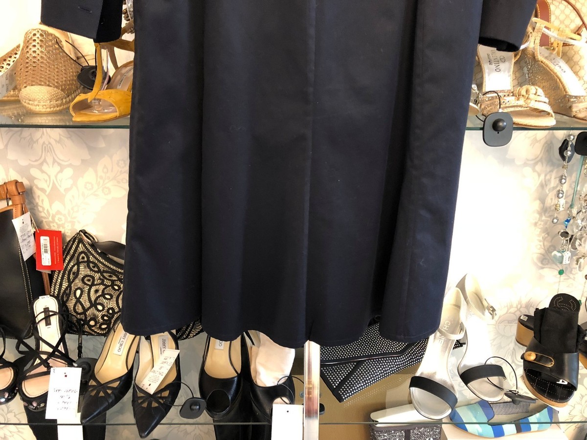 Robe Chemise AKRIS En Coton Bleu - Taille 10 Années 2000 - Occasion Très Bon état