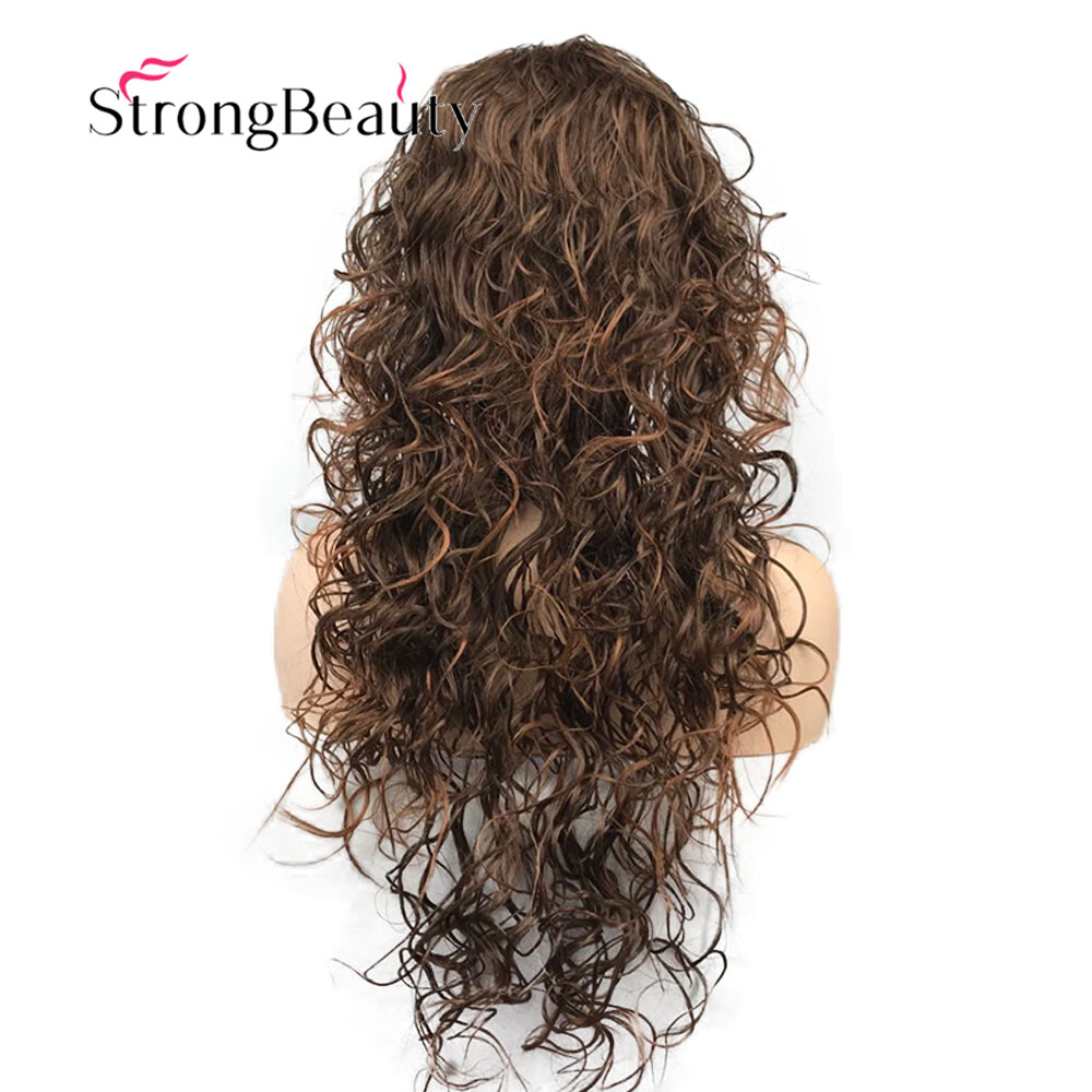 Fashion Women Dark Brown Long Wavy Curly Women Ladies Daily  display picture 3