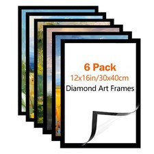 6 Pack 12x16 Inch Magnetic Diamond Painting Art Frame for Wall Window Door