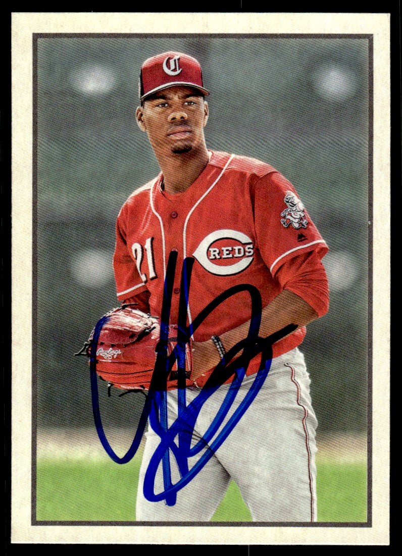 2019 Bowman Heritage Prospects Hunter Greene Auto Reds #53P-28 Signed