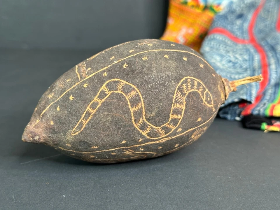 Old Australian Aboriginal Kimberley Carved Boab Nut - image 3 of 4