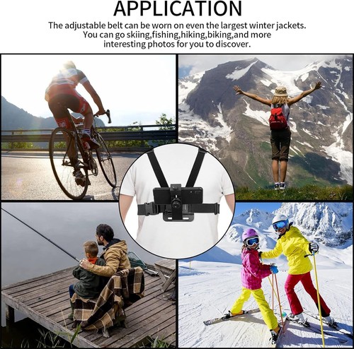 Arnes Ajustable para Pecho de Telefono Movil GoPro Soporte de Arnes para Celular - Picture 3 of 7