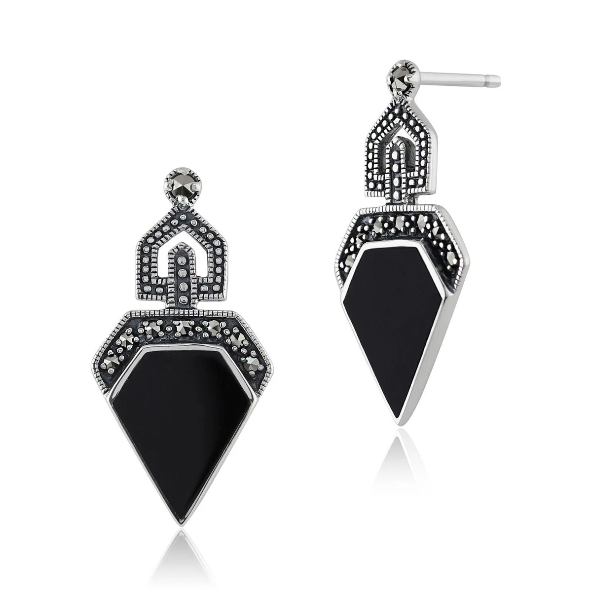 Pendientes De Oro Blanco Con Topacios ATELIER
