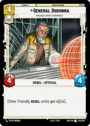 General Dodonna, Massassi Group Commander - Spark of Rebellion - Star Wars Un...