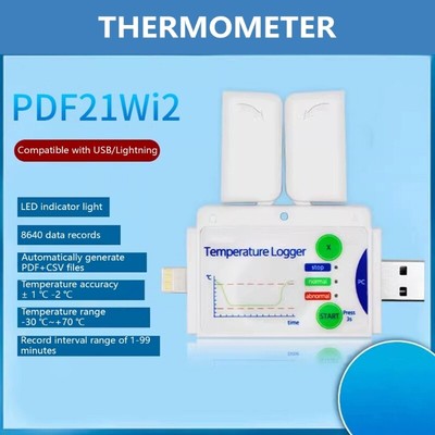 USB Temperature Data Logger PDF Report for Cold Chain Transport High Accuracy