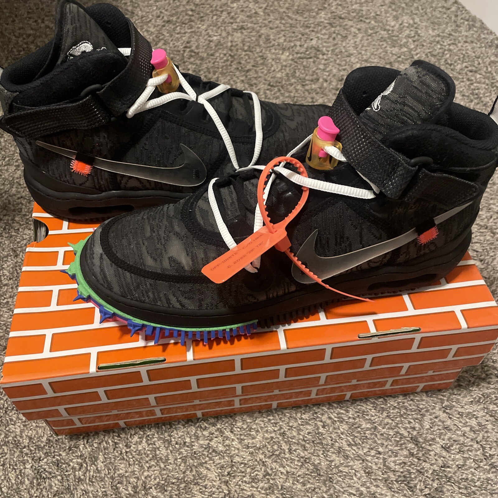 OFF WHITE X NIKE Taglia 12 Nike Air Force 1 x Off White Nero 2022