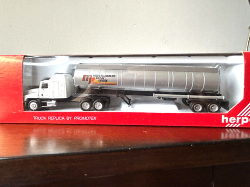 HERPA #6150 Mack 10 Whl. Cabina con remolque cisterna "Montgomery Tank Lines" H.O. 1:87 | Zustand: New