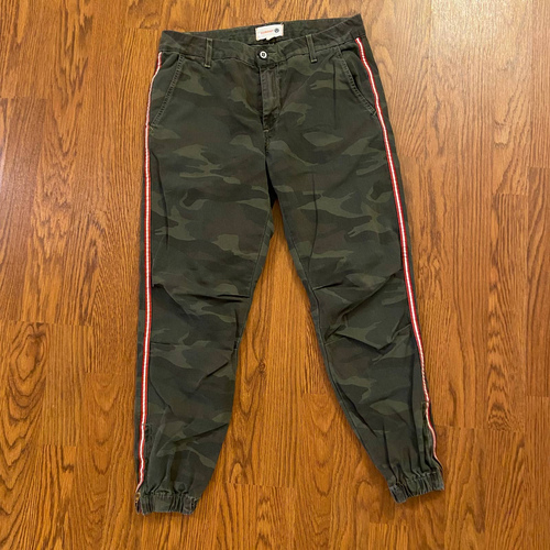 Sundry Red Ribbon Striped Trim Camo 