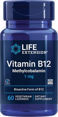 Life Extension Vitamin B12 Methylcobalamin 1mg - Vitamin B supplement For Brain