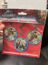 Jurassic World Movie Dinosaur Kids Birthday Party Hanging Decorations New  
