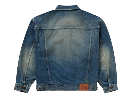 ジャケット・アウター Supreme 24fw distressed selvedge trucker Supreme 24Fw Distressed Selvedge Trucker Denim Jacket Mens XL