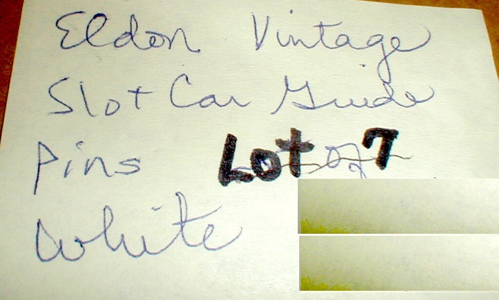 Lot of 7 Eldon Vintage White Slot Car Racing Track Guide Pins 1/32 NOS