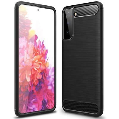 Schutzhülle für Samsung Galaxy Handy Tasche Hülle Cover Carbon Case Schwarz matt