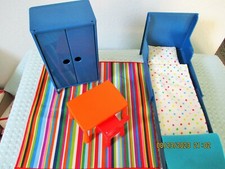 IKEA HUSET CASA DELLE BAMBOLE MOBILI BARBIE DIMENSIONI/LETTO, SEDIA, TAVOLO, TAPPETO, ARMADIO