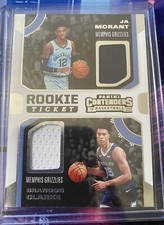 2019 Panini Contenders Ticket Dual Swatches Brandon Clarke Ja Morant Rookie RC