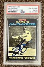 Jim Palmer Signed 1971 Topps Baltimore Orioles Auto PSA Slab World Series 70