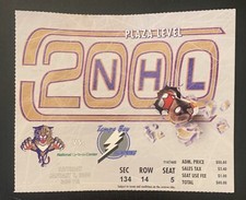 2000 HOF Pavel Bure 4 Goals Tampa Bay Florida Panthers Ticket Stub NHL 1/1/2000
