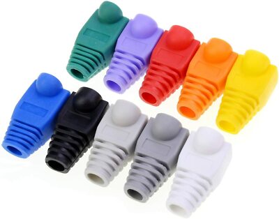 RJ45 CAT5E CAT6 ETHERNET NETZWERK LAN PATCHKABEL STECKER STIEFELABDECKUNG SET