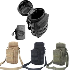 Tactical Military Shoulder Crossbody Bag Hiking Camping Army Water Bottle Pouch