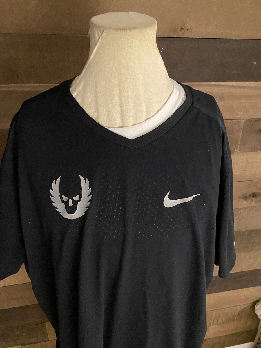 NIKE OREGON RUNNING BREATHE SS SHIRT 2-sided Reflective xxl 2xl | eBay