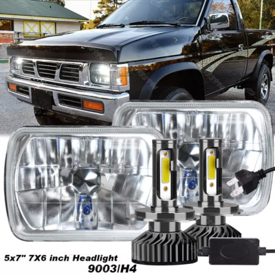 For 1995 1996 1997 Nissan Pickup Hardbody LED Headlight Hi/Lo Sealed Beam 7x6''