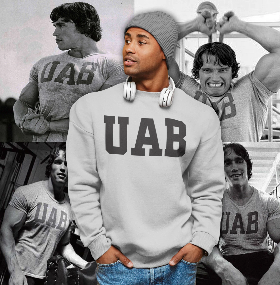 Men s long sleeved sweatshirt Arnold UAB vintage style NEW Bebak