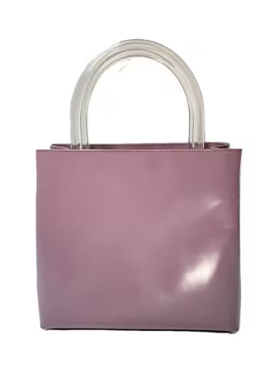 Prada Purple Enamel PUP Tote Bag Handbag Excellent Used Condition Authentic Japan