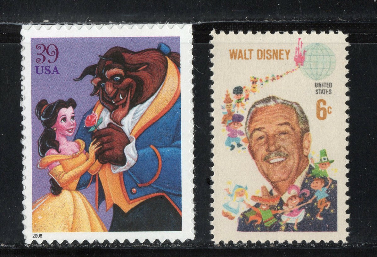 BEAUTY AND THE BEAST + WALT DISNEY * US POSTAGE STAMP MINT | eBay