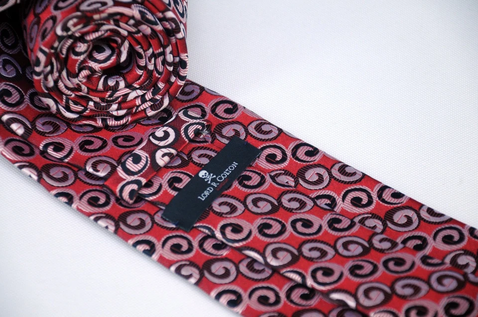 Corbata Lord R Colton Masterworks - Corbata de seda roja negra Revelations - $195 Nueva Foto 4 de 4