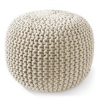 Cotton Pouf Ottomans, Knit Foot Stool Pouffes for Living Room