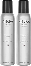 2 Pack Kenra Volume Hair Mouse # 12 Medium Hold 8 oz