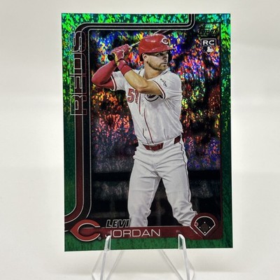 2025 Topps Update #US6 Levi Jordan Green RC Holo Foil Cincinnati Reds /99