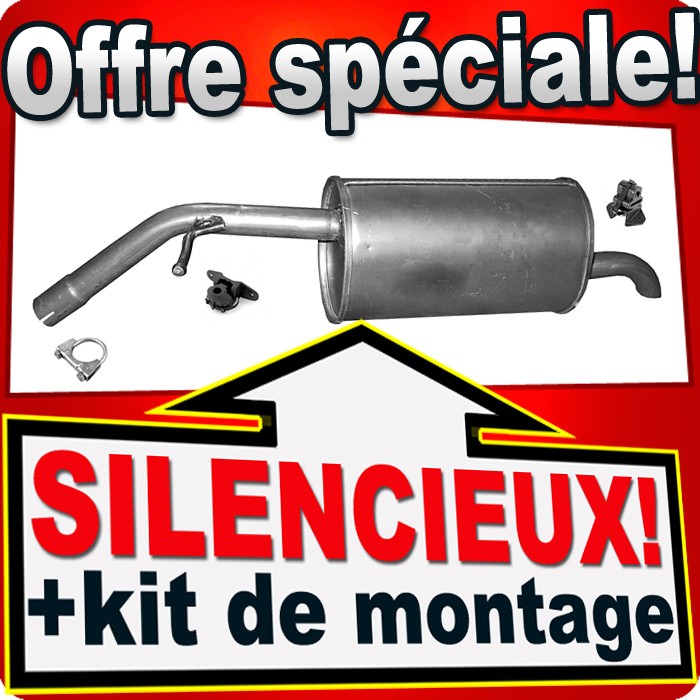 Silencieux arrière pot echappement pour Citroen C4 Cactus Opel Crossland Peugeot 208 1.2