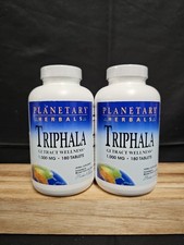 2 Planetary Herbals Triphala 1,000 mg 180 Tabs  360 Tabs Total Exp. 7/28