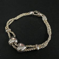 EGA TIFFANY&CO. Bracciale Bracciale Doppio Corda Cuore Argento 925*/7BJ0837