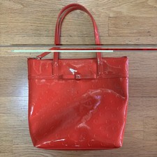 Kate Spade New York Red Patent Leather Camellia Street Jeralyn Tote in Chili Red
