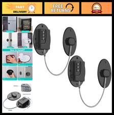 2 Pack Heavy Duty Refrigerator Lock - Child Proof Combination Fridge Locks, Blac