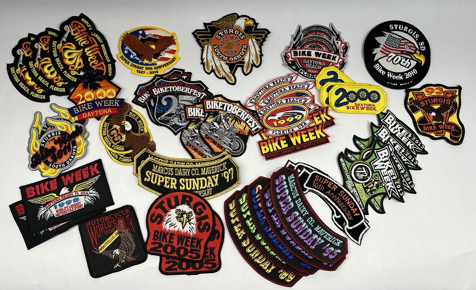 Motorcycle Racing Patch LOT OF 43 MOTORCYCLE RALLY PATCHES | eBay