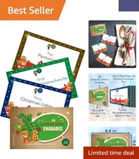 Portable Christmas Charades Cards - 20 Family-Friendly Games for Fun Festivities