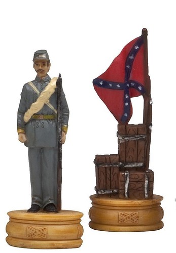 American Civil War Chessmen Set with Champion Chess Board - Picture 6 of 11