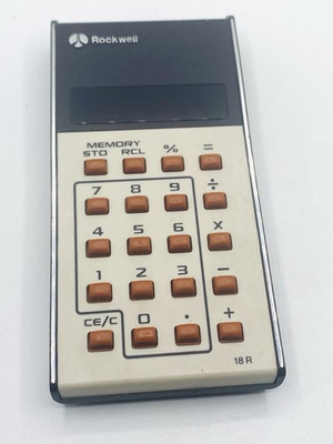 #ad #ad Vintage Rockwell 8R 8‑Digit Red LED Electronic Calculator Automatic Percent S1 $19.99