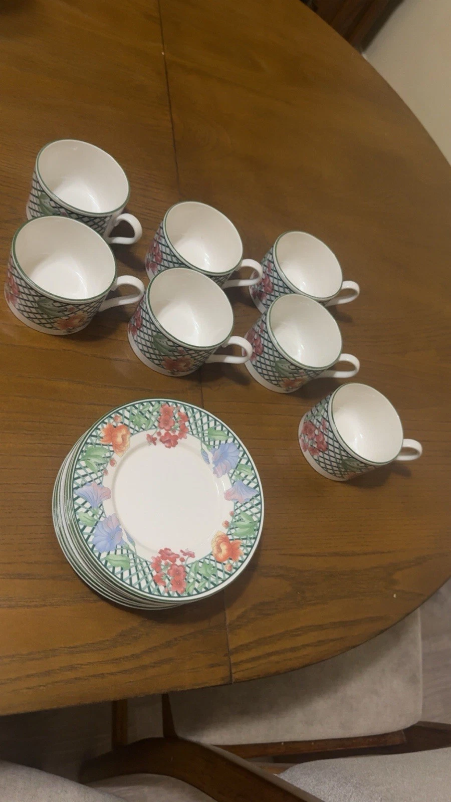 Sango Emerald Garden 3970 Cup & Saucer Set 14pc total Ceramic Microwave/DW Safe
Opens in a new windo