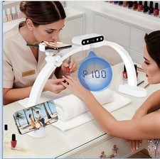 KIRKAS 24inch Large Half Moon Light for Nail Tech, 456 LEDs 3 Color Modes Infini