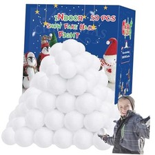 50 Pack Snow Toy Balls for Kids Indoor, Artificial Snow Fight Balls Kids 50 PCS