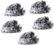 5 Packs Lavalier Microphone Wind Screen Furry Muffs Diameter 1Cm Fits Most Lapel